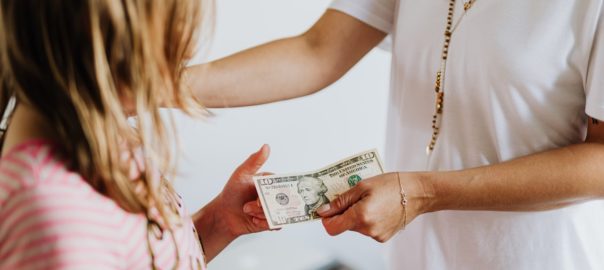 giving money